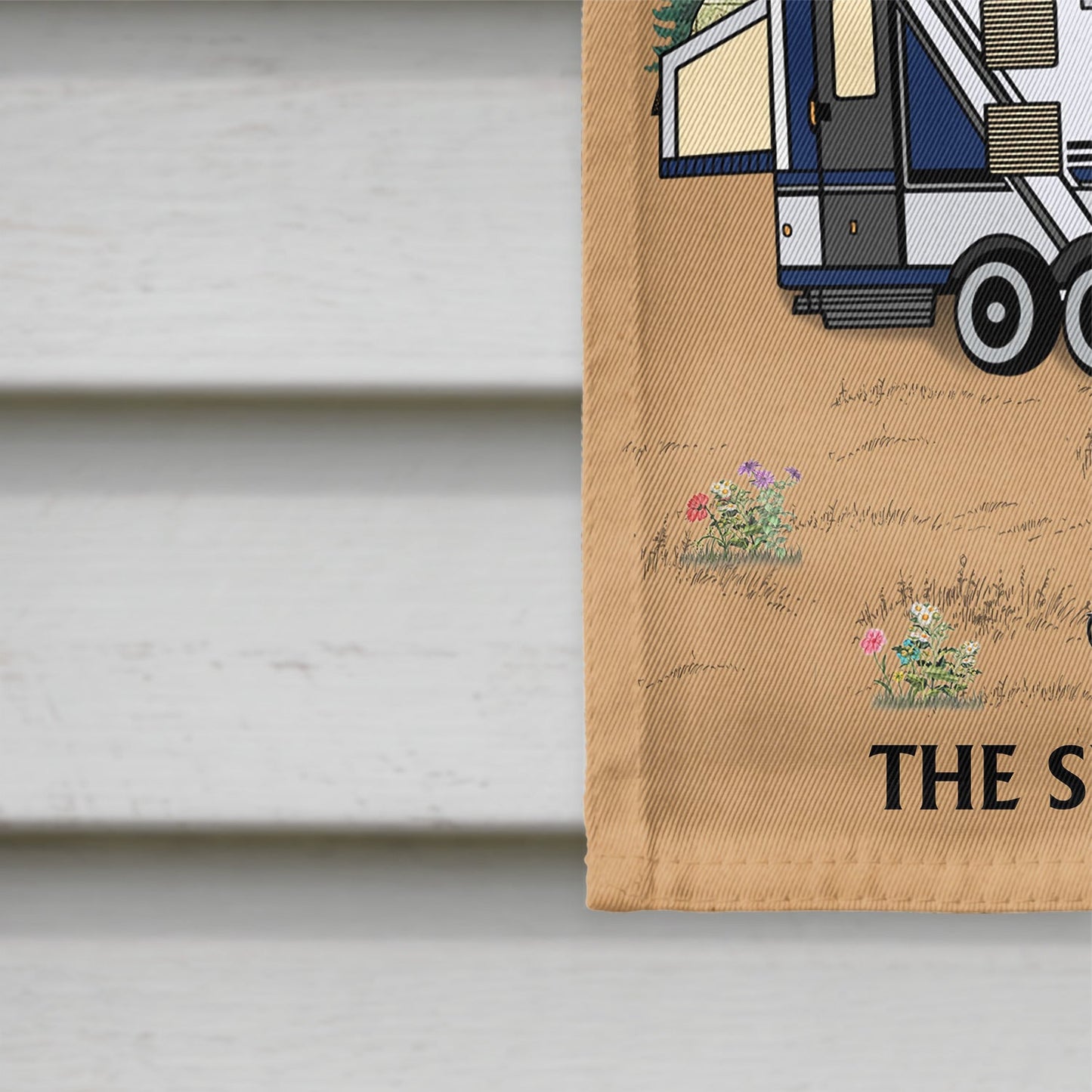 Drive Slow Drunk Campers Matter - Outdoor Decor For Camping Lovers - Personalized Flag