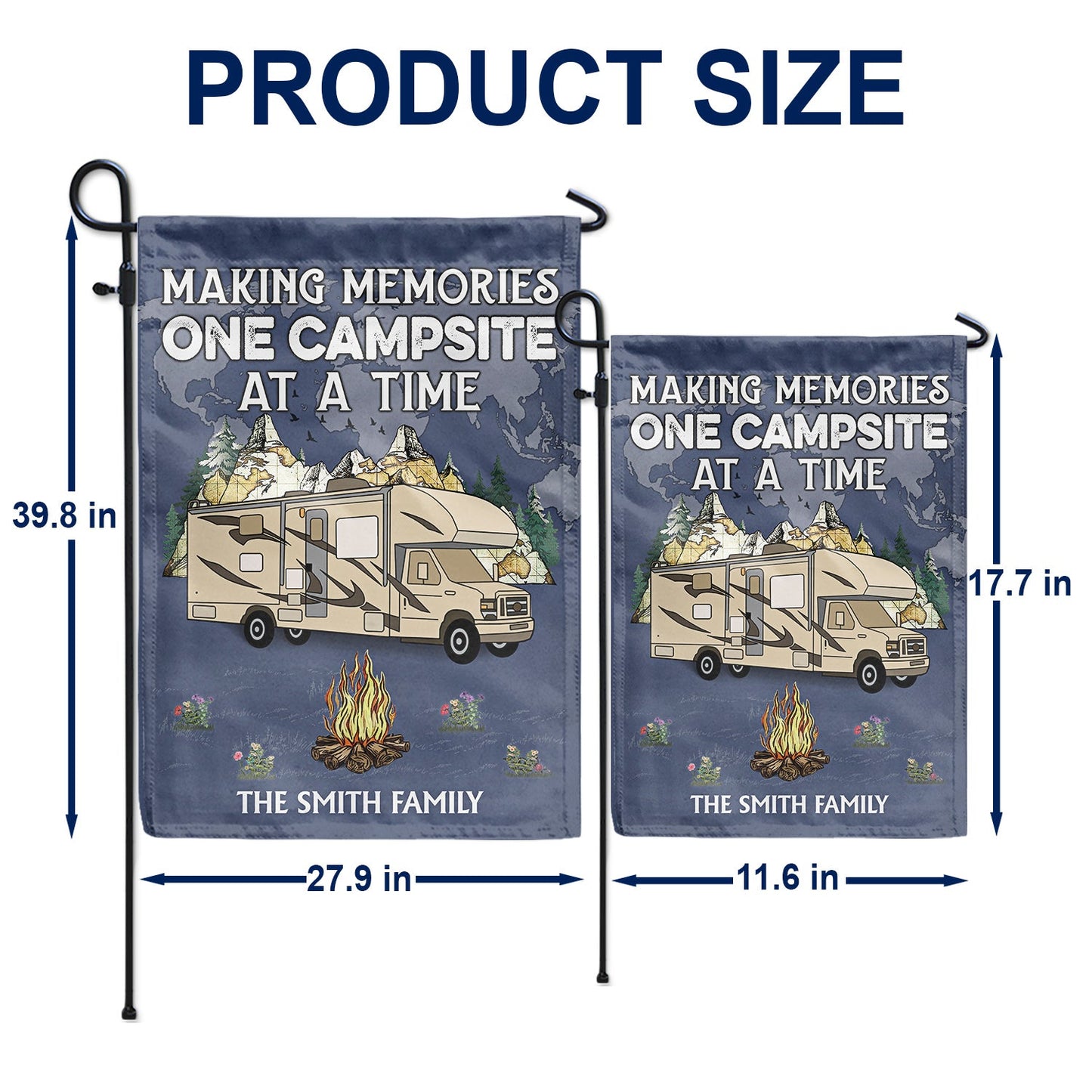 Drive Slow Drunk Campers Matter - Outdoor Decor For Camping Lovers - Personalized Flag