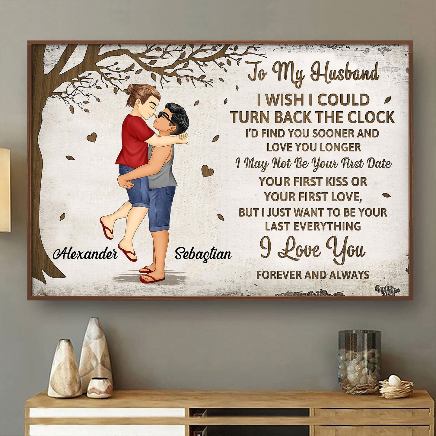I Wish I Could Turn Back The Clock - Anniversary, Loving Gift For Couples, Husband, Wife - Personalized Poster