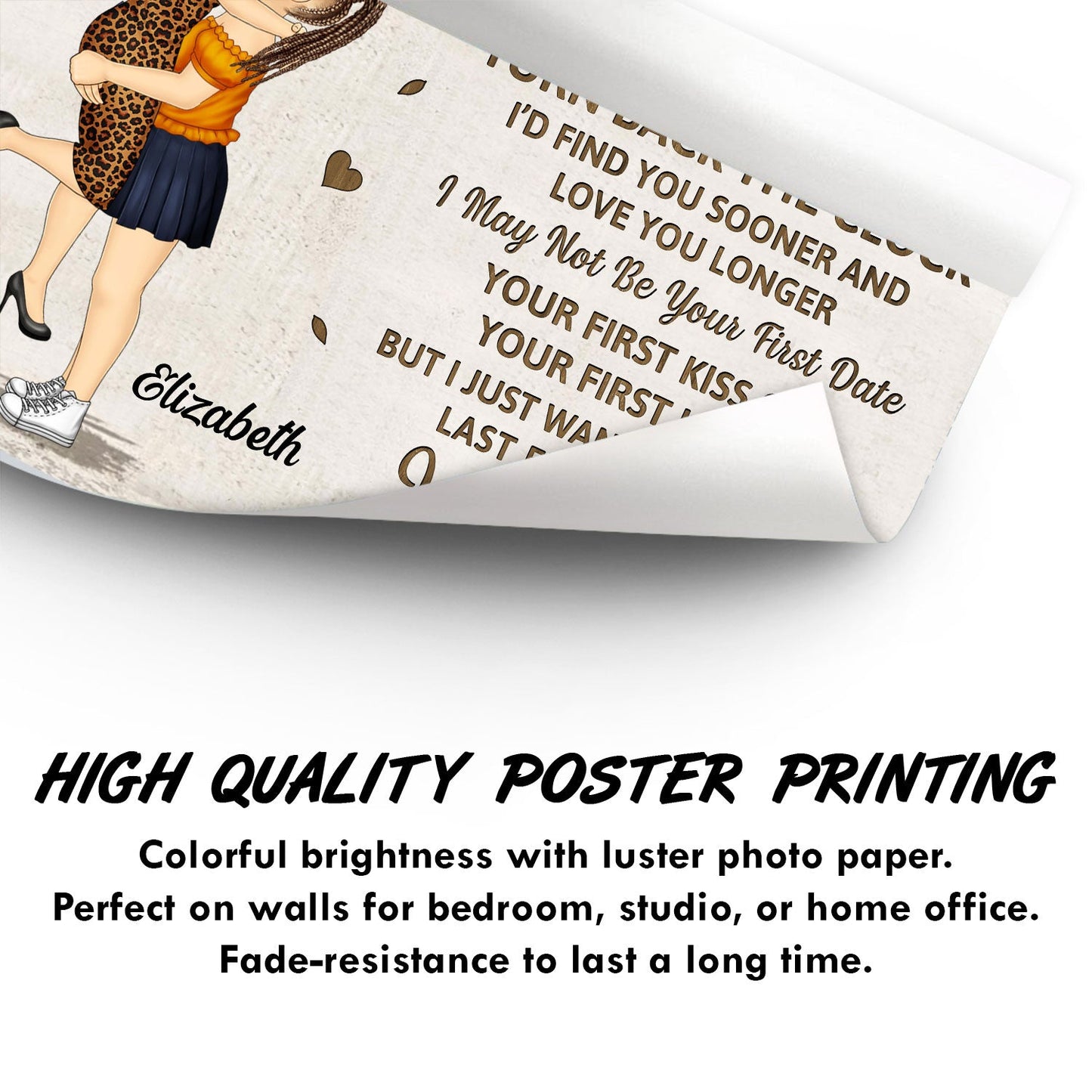 I Wish I Could Turn Back The Clock - Anniversary, Loving Gift For Couples, Husband, Wife - Personalized Poster