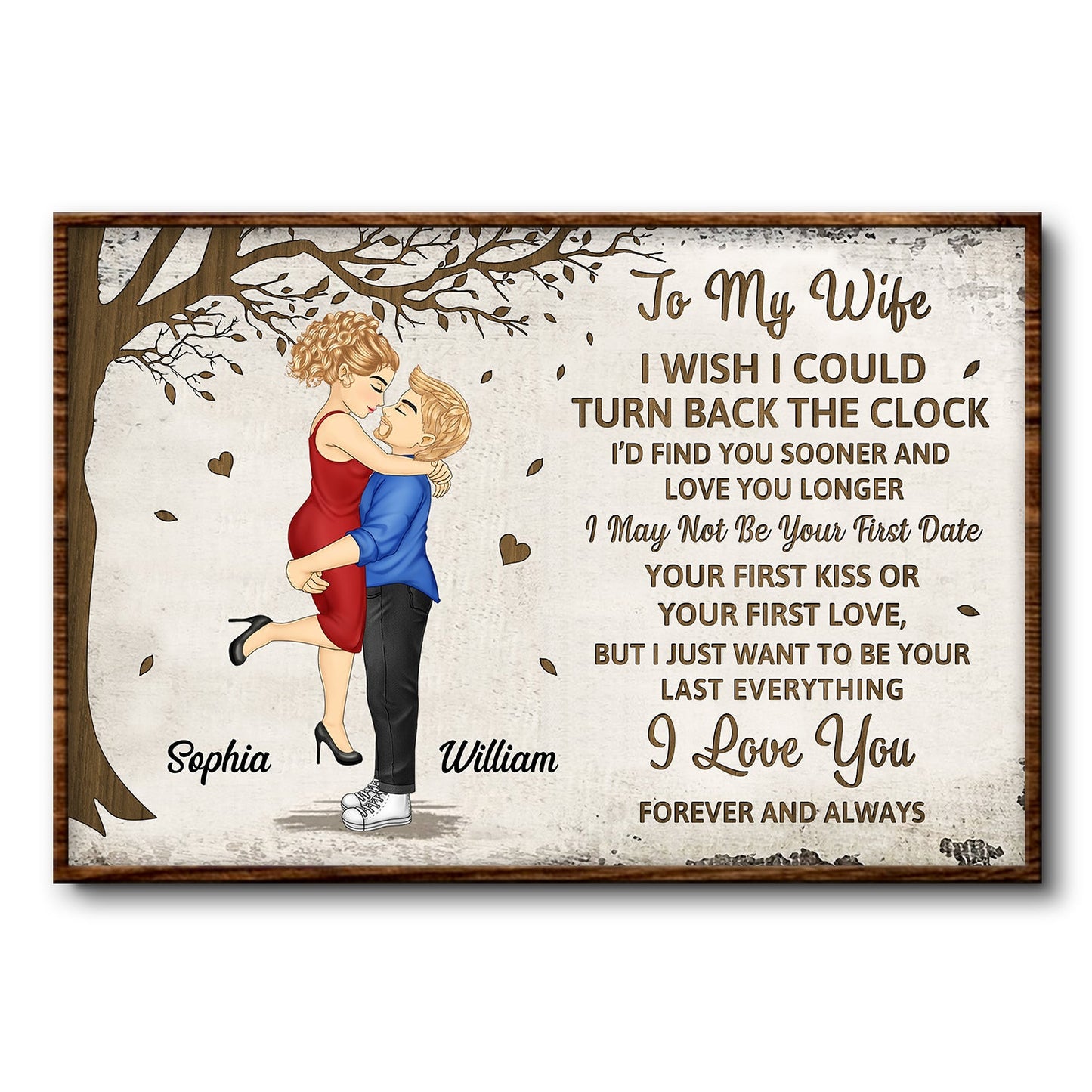 I Wish I Could Turn Back The Clock - Anniversary, Loving Gift For Couples, Husband, Wife - Personalized Poster