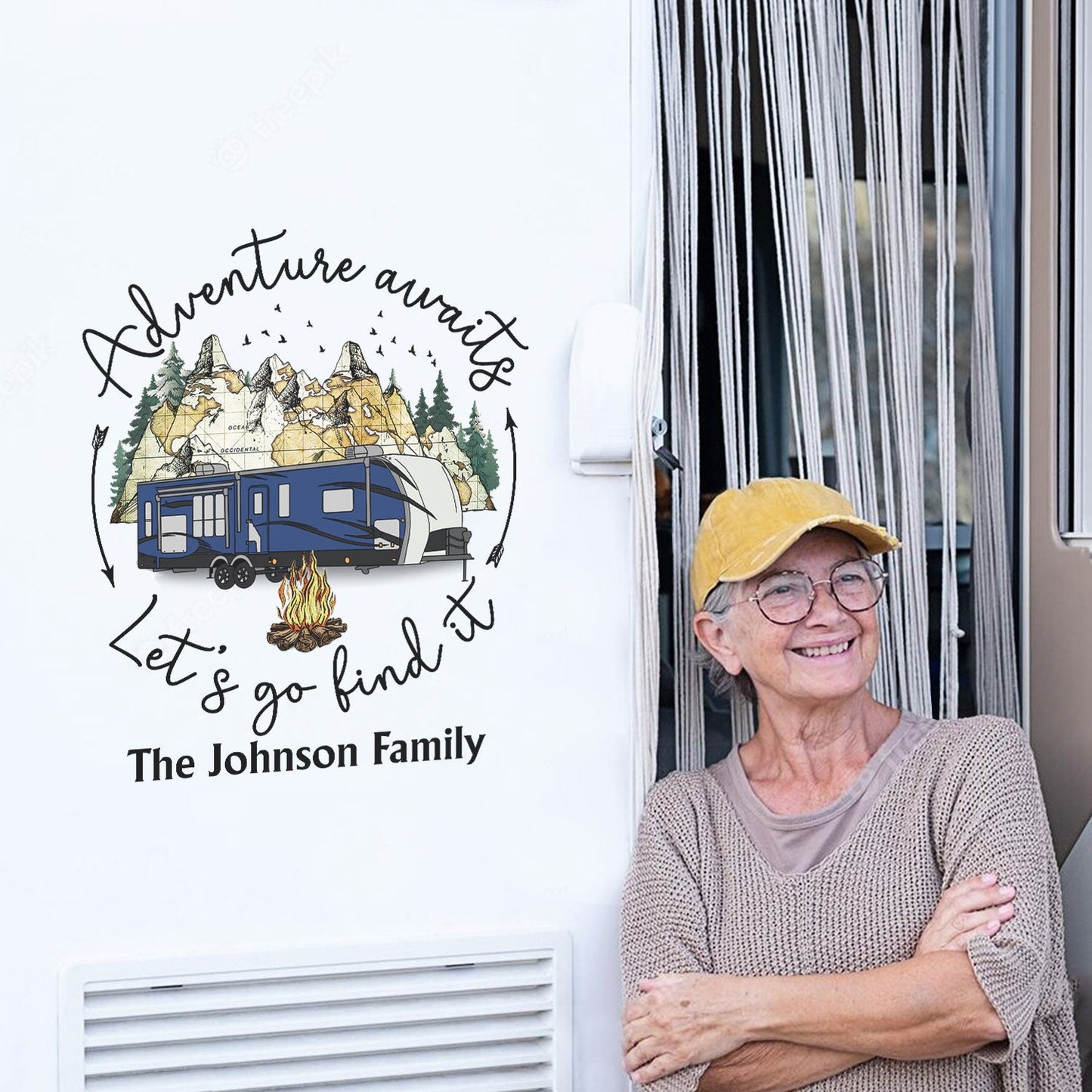 And Into The Forest I Go To - Gift For Camping Lovers - Personalized Camping Decal, Decor Decal