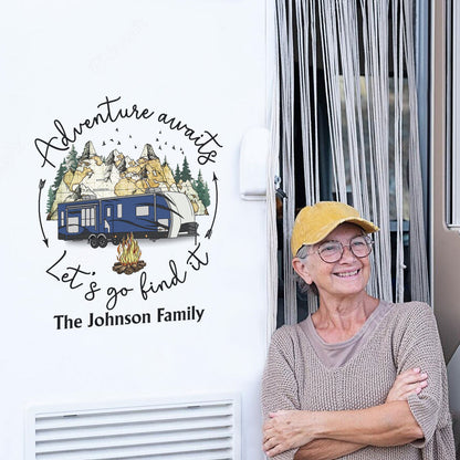 And Into The Forest I Go To - Gift For Camping Lovers - Personalized Camping Decal, Decor Decal