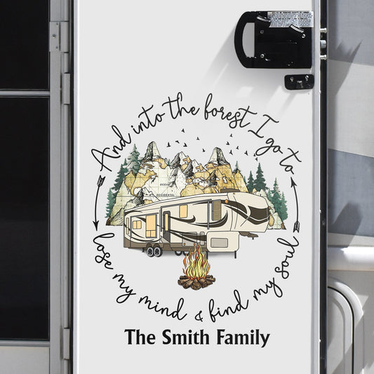 And Into The Forest I Go To - Gift For Camping Lovers - Personalized Camping Decal, Decor Decal
