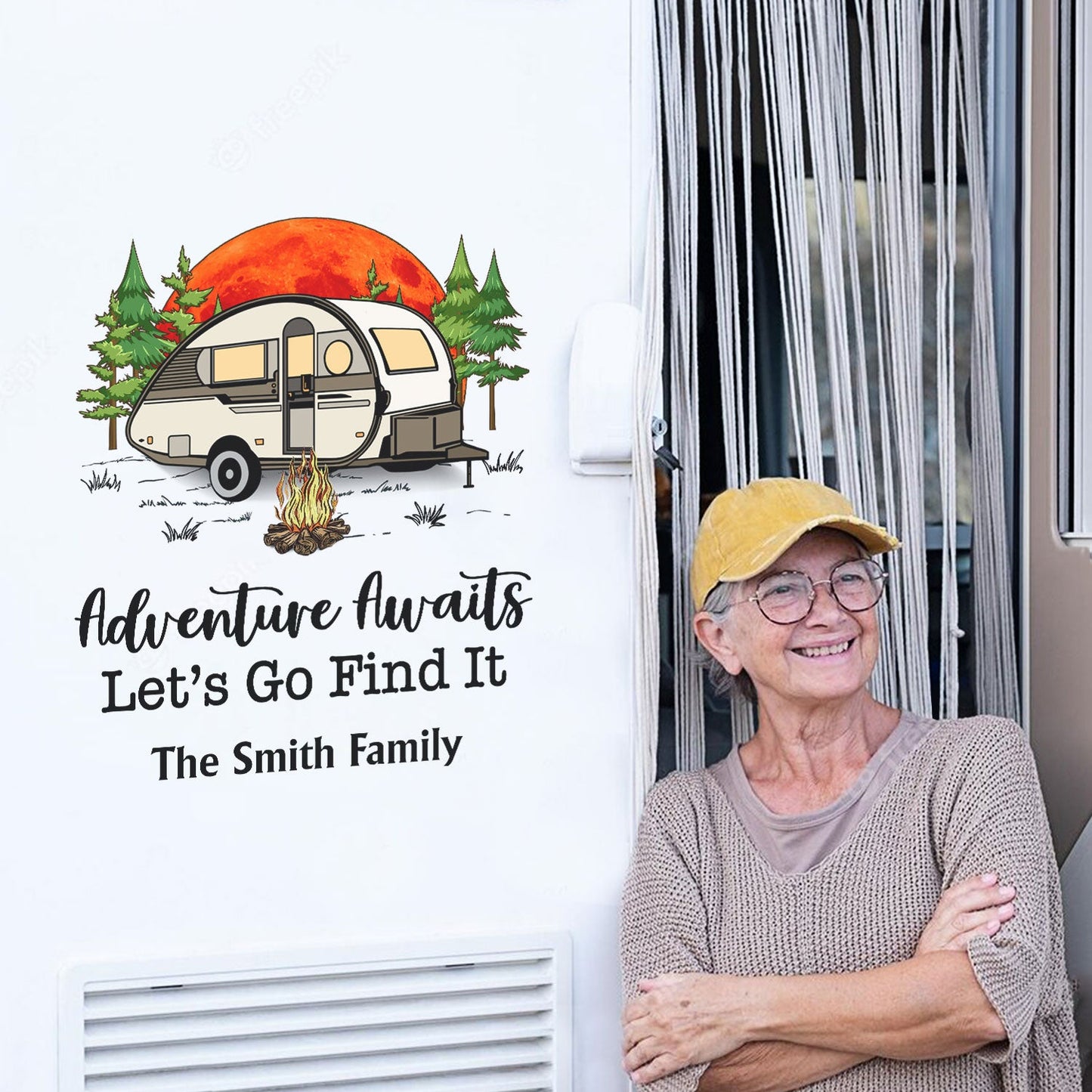 Wanderlust Find What You Love And Let It Save You - Gift For Camping Lovers - Personalized Camping Decal, Decor Decal