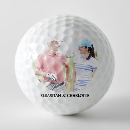 Custom Photo A Great Golfer And The Best Score Of His Life Live Here - Gift For Couples - Personalized Golf Ball