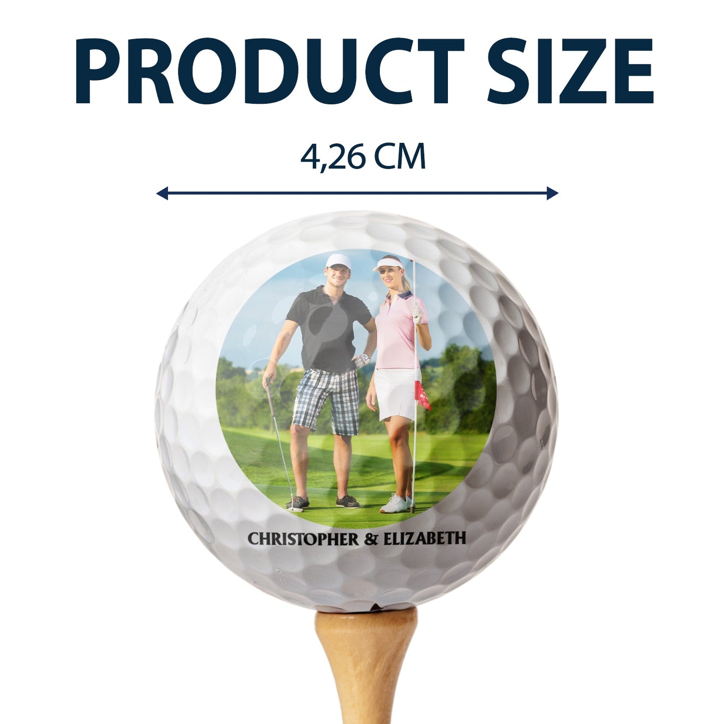 Custom Photo A Great Golfer And The Best Score Of His Life Live Here - Gift For Couples - Personalized Golf Ball