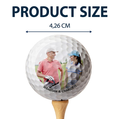 Custom Photo I Love You To The Golf Course And Back - Gift For Couples - Personalized Golf Ball