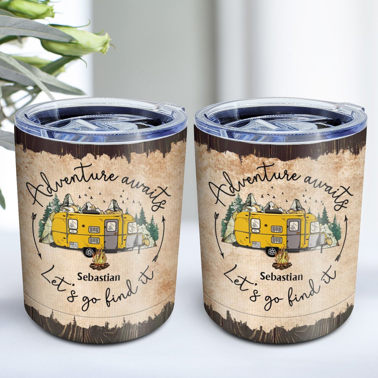 Map And Into The Forest I Go To - Gift For Camping Lovers - Personalized Lowball Tumbler