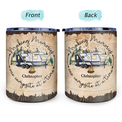 Map And Into The Forest I Go To - Gift For Camping Lovers - Personalized Lowball Tumbler