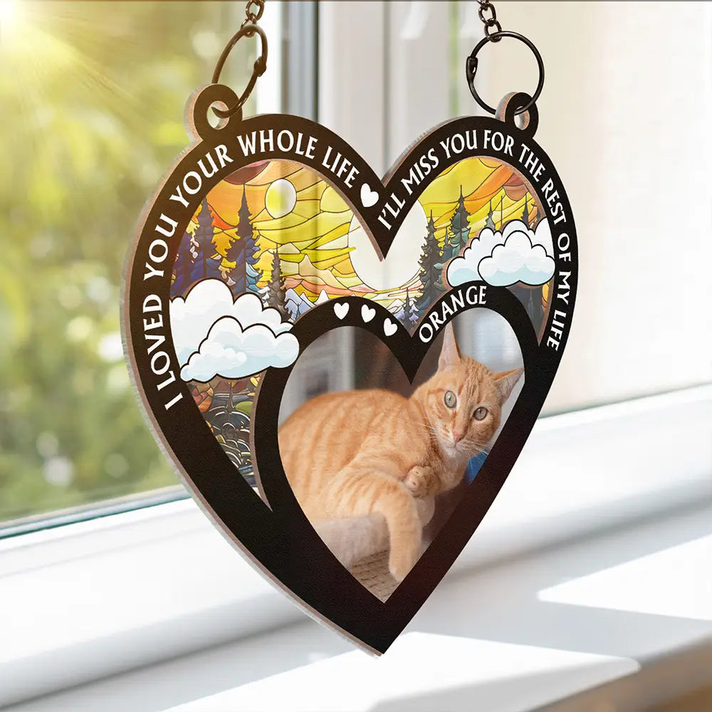 Custom Photo My Favorite Hello And Hardest Goodbye - Personalized Window Hanging Suncatcher Ornament