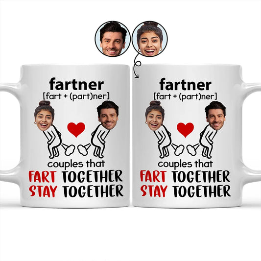 Custom Photo Fartner Couple - Personalized Mug