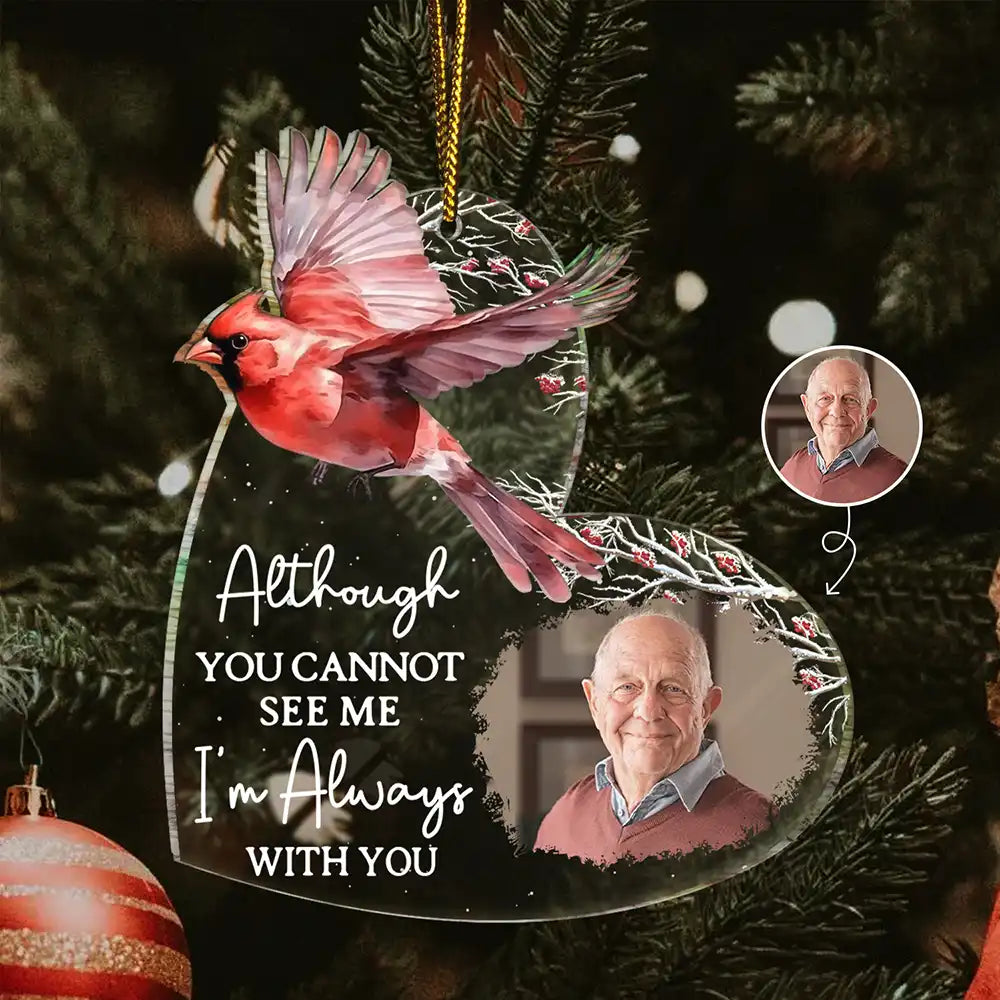 Custom Photo Flying Bird Although You Cannot See Me - Personalized Custom Shaped Acrylic Ornament