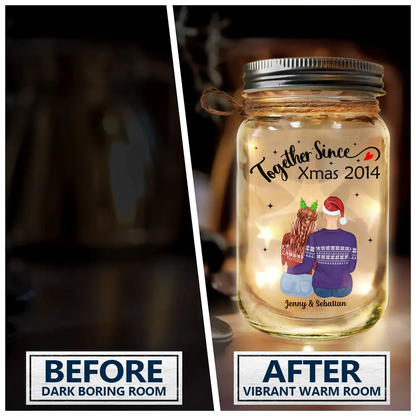 Couple When We Get To The End Of Our Lives - Personalized Mason Jar Light