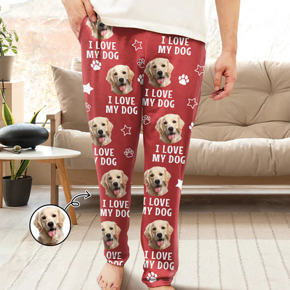 Custom Photo I Love My Fur Babies - Personalized Pajama Pants