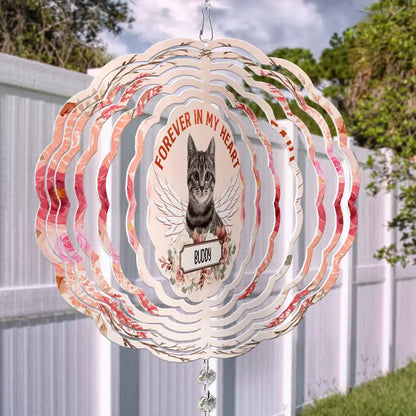 Custom Photo Forever In Our Hearts - Personalized Wind Spinner