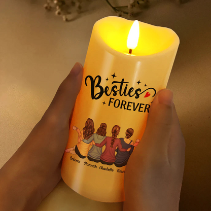 Sisters Are Like Stars They're Always There - Personalized Flameless LED Candle