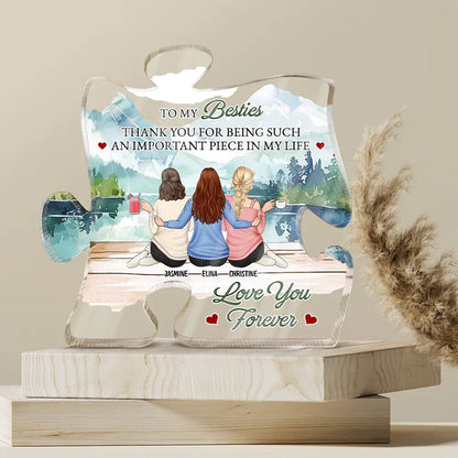 Important Piece Of My Life - Personalized Puzzle Shaped Acrylic Plaque