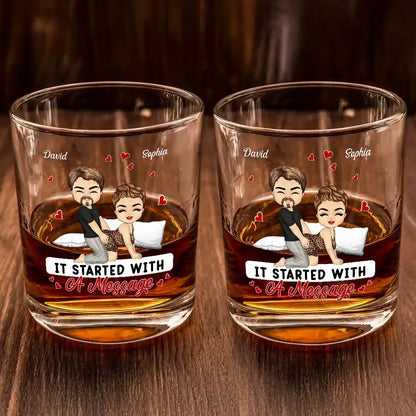 Couple My Favorite Thing To Do Is You - Personalized Whiskey Glass