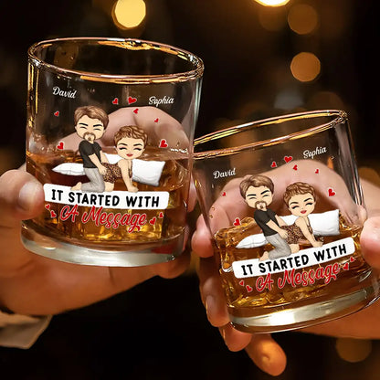 Couple My Favorite Thing To Do Is You - Personalized Whiskey Glass