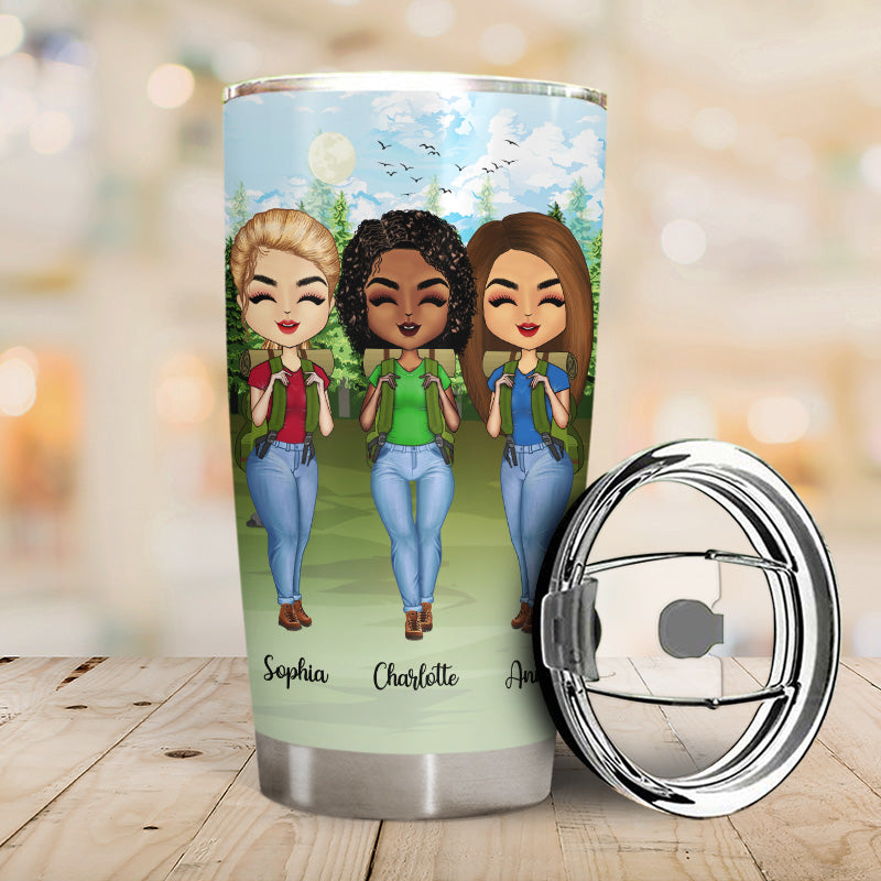 Camping Best Friends And Into The Forest - Gift For BFF - Personalized Custom Tumbler