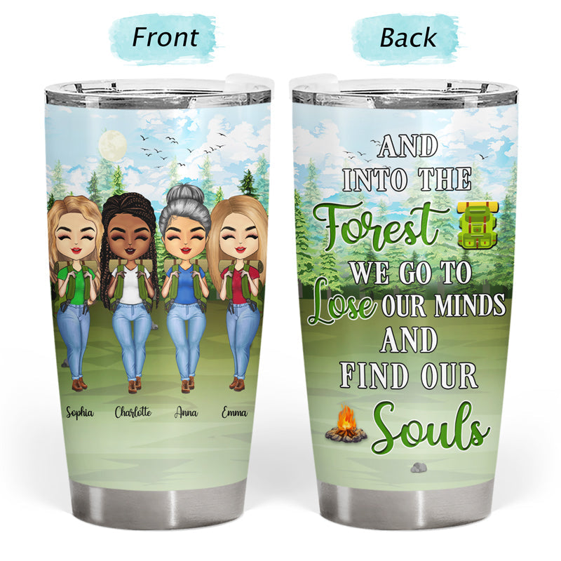 Camping Best Friends And Into The Forest - Gift For BFF - Personalized Custom Tumbler