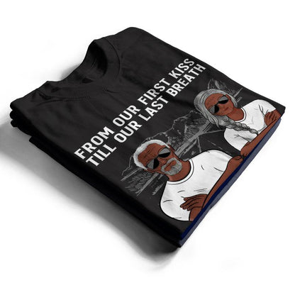 From Our First Kiss Road Couple - Anniversary Gift - Personalized Custom T Shirt