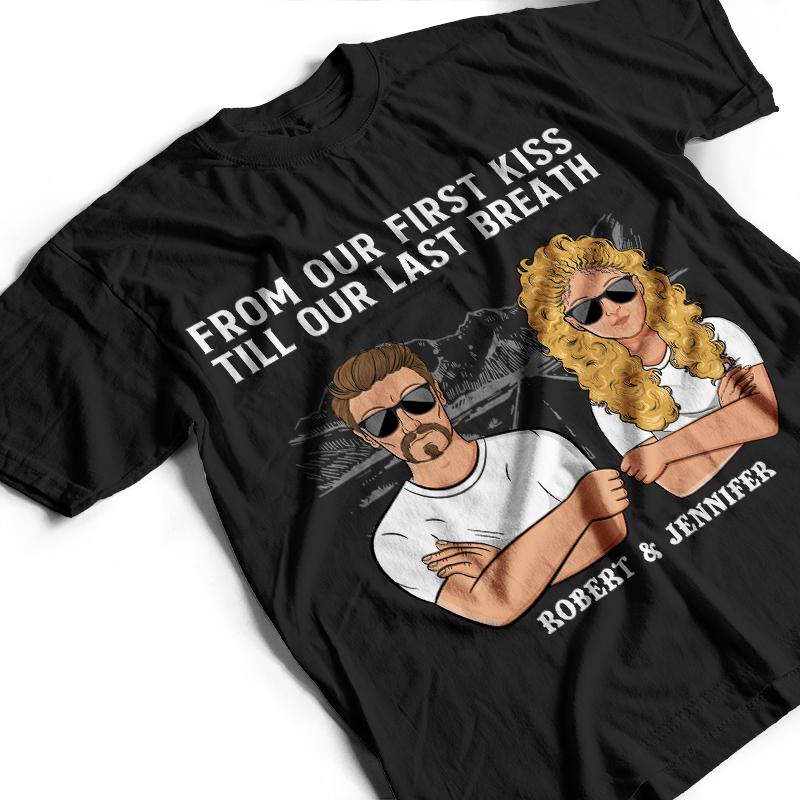 From Our First Kiss Road Couple - Anniversary Gift - Personalized Custom T Shirt