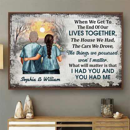 When We Get Middle Aged Couple Gender Options - Couple Gift - Personalized Custom Poster