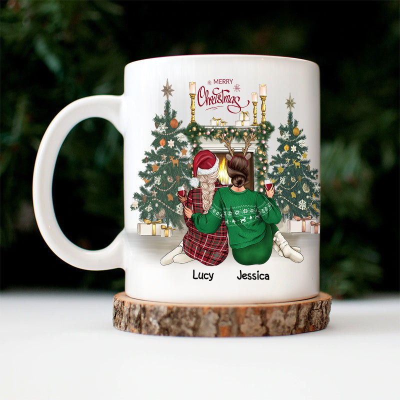 Best Friends Not Sisters By Blood But Sisters By Heart - Christmas Gift For BFF - Personalized Custom Mug