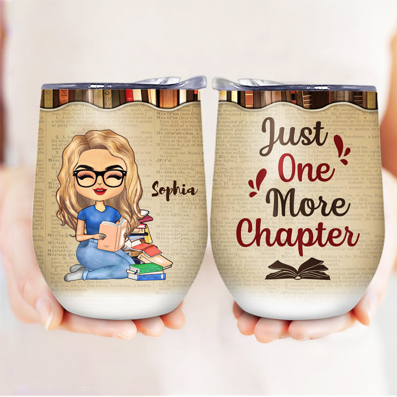 A Girl Who Loves Books Reading - Reading Gift - Personalized Custom Wine Tumbler