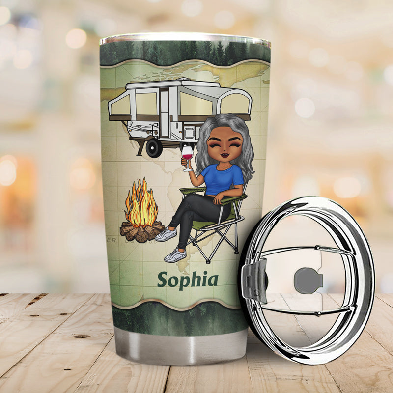 Never Dreamed I'd Grow Up To Be A Super Sexy Camping Lady Forest - Personalized Custom Tumbler