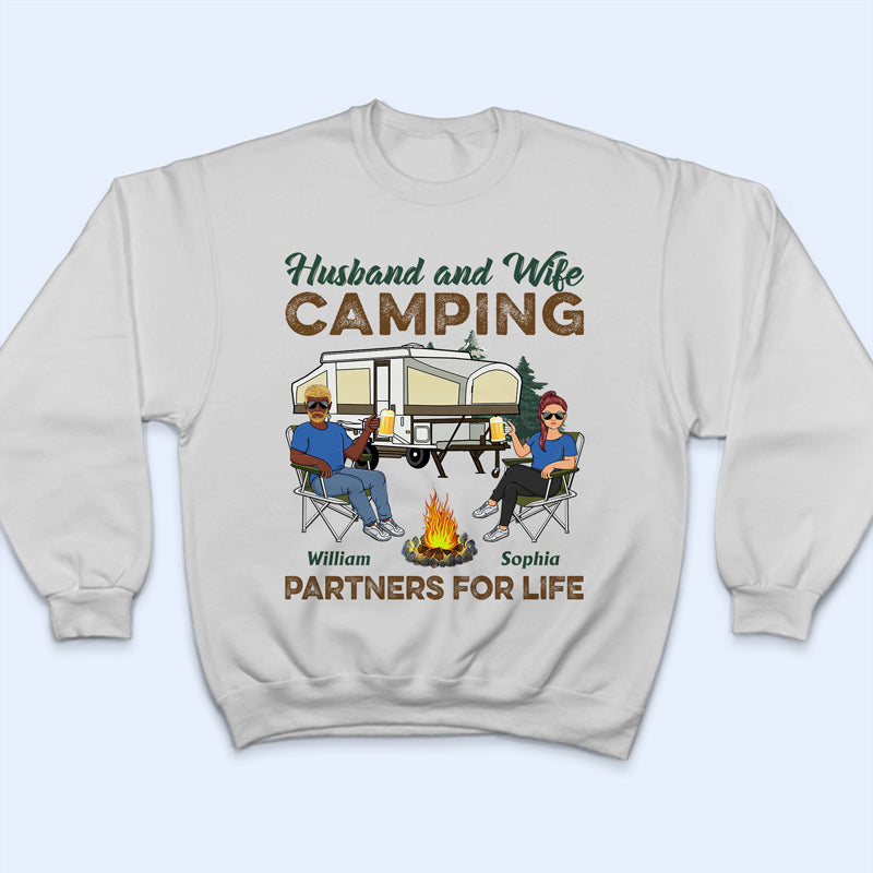 Camping Partners For Life Camping Couple - Personalized Custom T Shirt