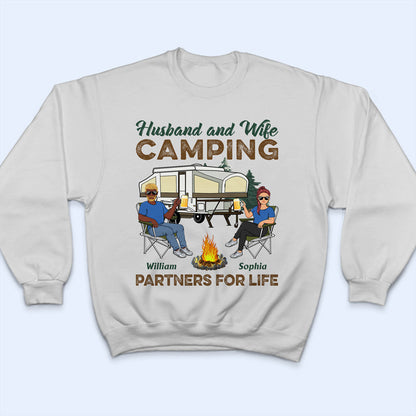 Camping Partners For Life Camping Couple - Personalized Custom T Shirt