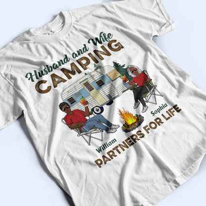 Camping Partners For Life Camping Couple - Personalized Custom T Shirt