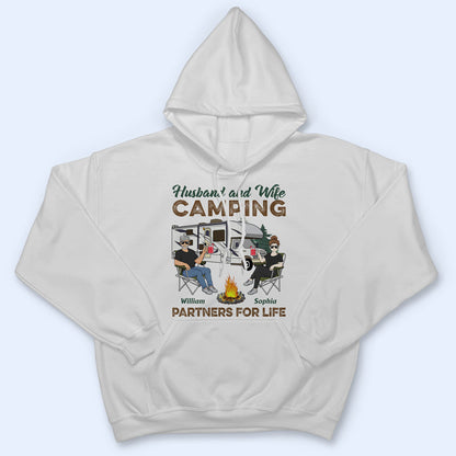 Camping Partners For Life Camping Couple - Personalized Custom T Shirt