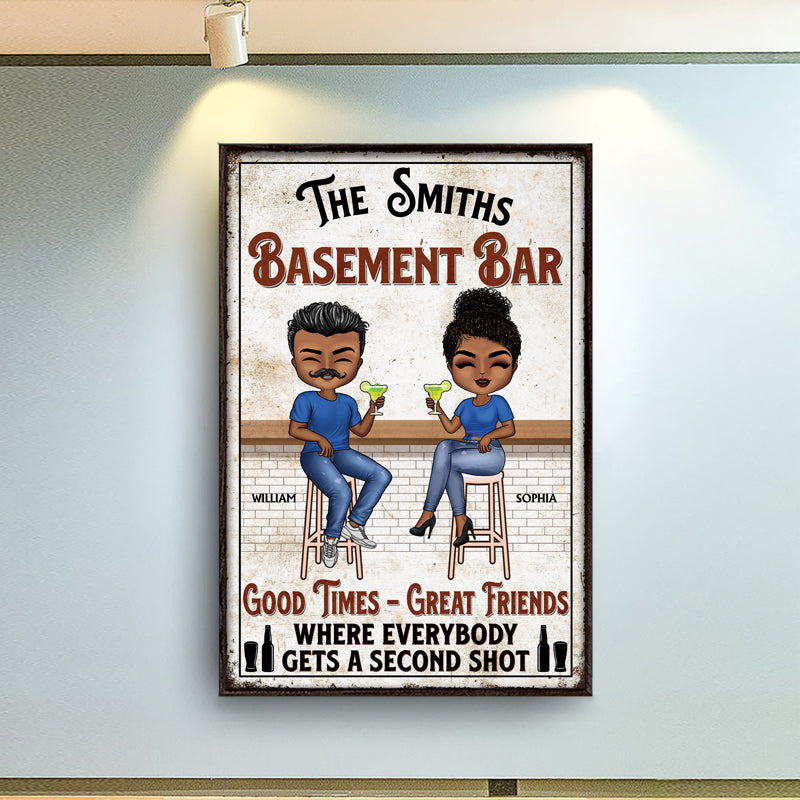 Where Everybody Gets A Second Shot Grilling - Bar Pub Patio Wall Decor - Personalized Custom Poster