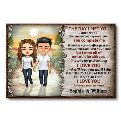 Family Couple The Day I Met You - Gift For Couple - Personalized Custom Poster