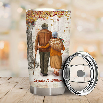 Family Old Couple Letter When We Get - Gift For Couples - Personalized Custom Tumbler