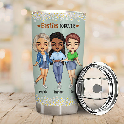 Best Friends Besties Forever - Gift For BFF And Colleagues - Personalized Custom Tumbler