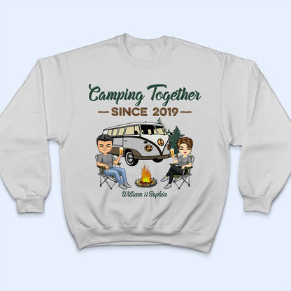 Camping Together Since Husband Wife - Couple Gift - Personalized Custom T Shirt