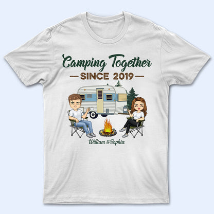 Camping Together Since Husband Wife - Couple Gift - Personalized Custom T Shirt