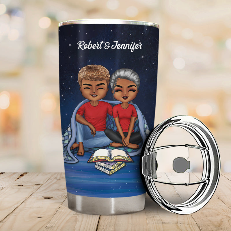 We Would Be Together Have Our Books Reading - Couple Gift - Personalized Custom Tumbler