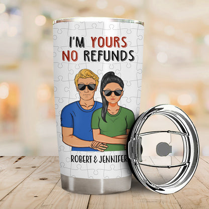 The Day I Met You Missing Piece Puzzle - Couple Gift - Personalized Custom Tumbler