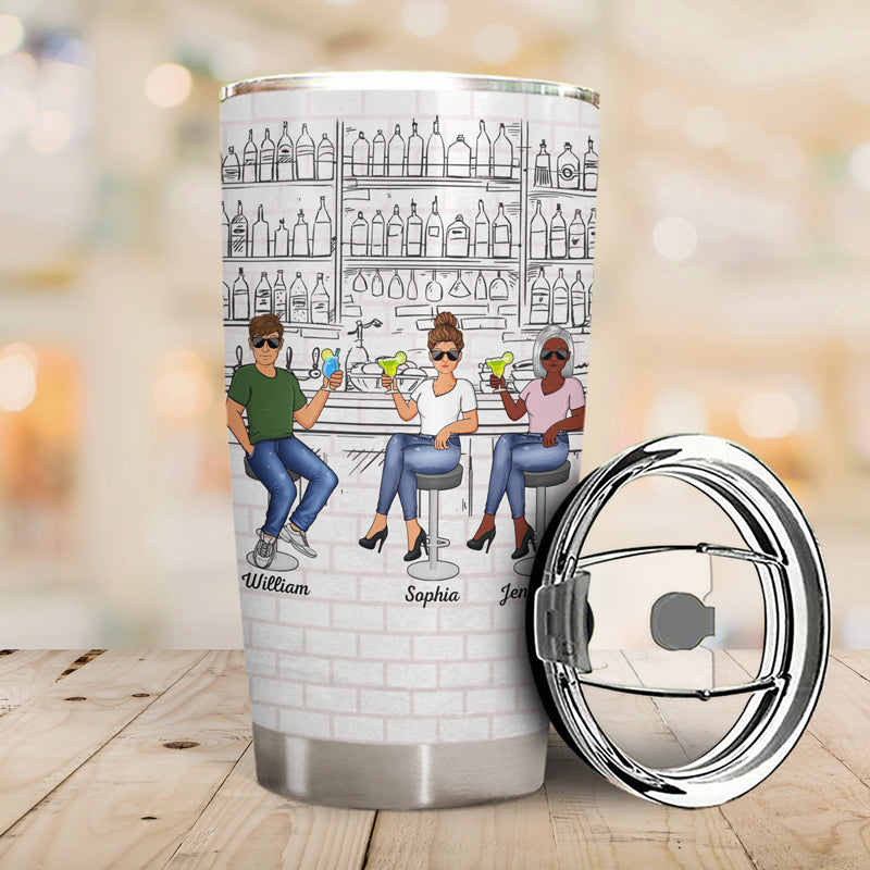 Here's To Another Year Of Bonding Over Alcohol Tolerating Idiots White Best Friends - Bestie BFF Gift - Personalized Custom Tumbler