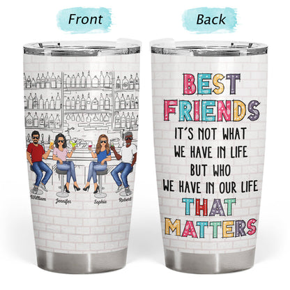 Here's To Another Year Of Bonding Over Alcohol Tolerating Idiots White Best Friends - Bestie BFF Gift - Personalized Custom Tumbler