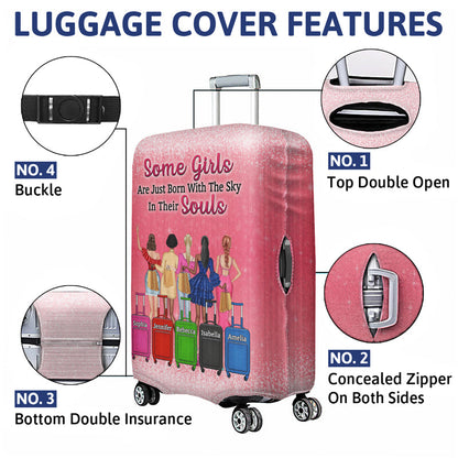 Best Friends Fashion Girls Catch Flights Not Feelings - Gift For BFF And Colleagues - Personalized Custom Luggage Cover