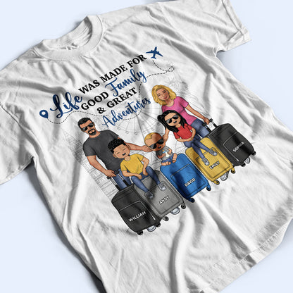 Travel Couple Family And So The Adventure Begins - Gift For Traveling Lovers - Personalized Custom T Shirt