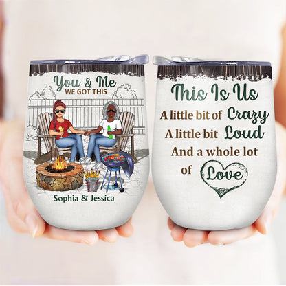 Grilling Backyard Family Couple The Day I Met You - Couple Gift - Personalized Custom Wine Tumbler