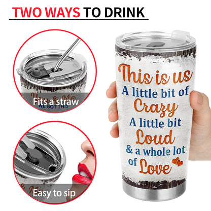 Beach Chibi Couple The Day I Met You - Gift For Couples - Personalized Custom Tumbler